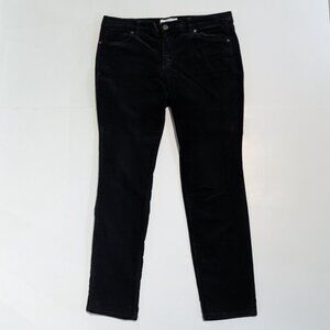 Loft, Modern Skinny, Black Velvet Jeans Pants, Size 30/10 P